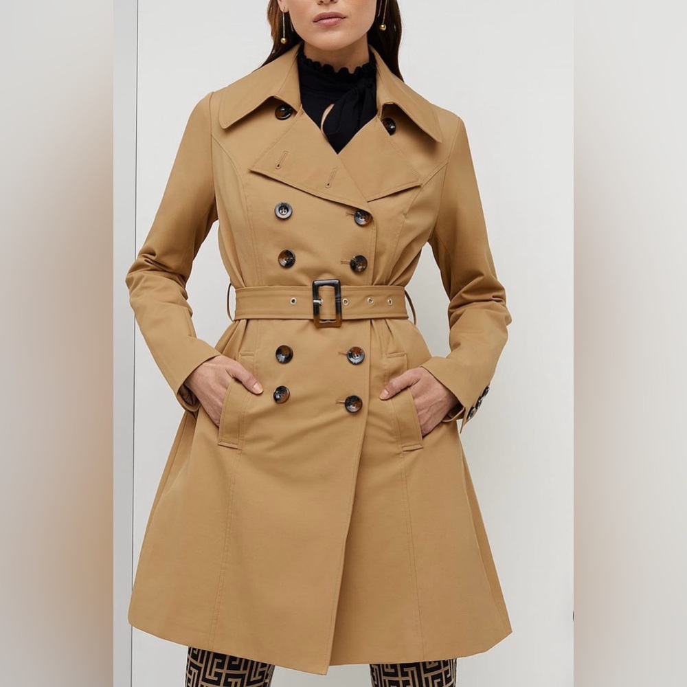 Double breasted trench coat